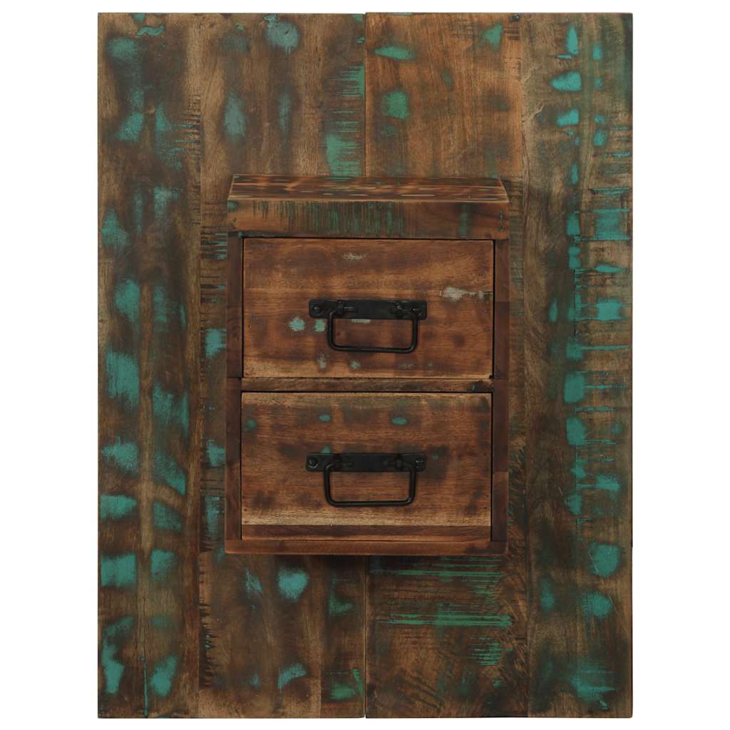 Nachtkastje 60x32x80 cm massief gerecycled hout meerkleurig is nu te koop bij PeponiXL, paradijselijk wonen!