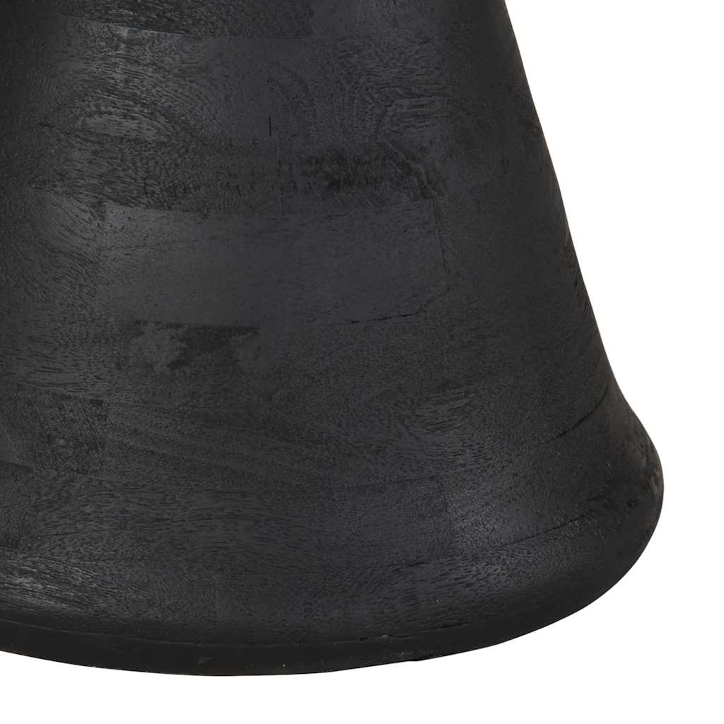 Bijzettafel Ø50x40 cm massief mangohout zwart is nu te koop bij PeponiXL, paradijselijk wonen!