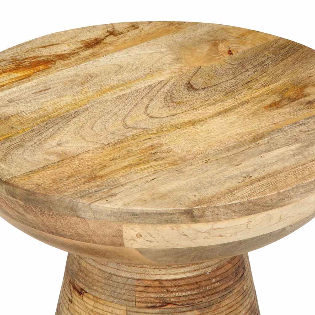 Bijzettafel Ø37x45 cm massief mangohout is nu te koop bij PeponiXL, paradijselijk wonen!