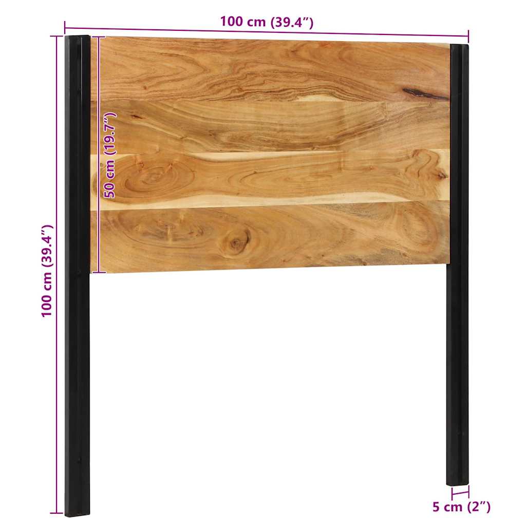 Hoofdeinde 100 cm massief hout acaciahout en ijzer is nu te koop bij PeponiXL, paradijselijk wonen!