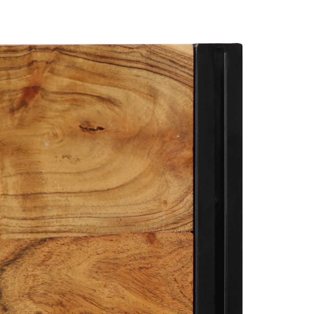 Hoofdeinde 100 cm massief hout acaciahout en ijzer is nu te koop bij PeponiXL, paradijselijk wonen!