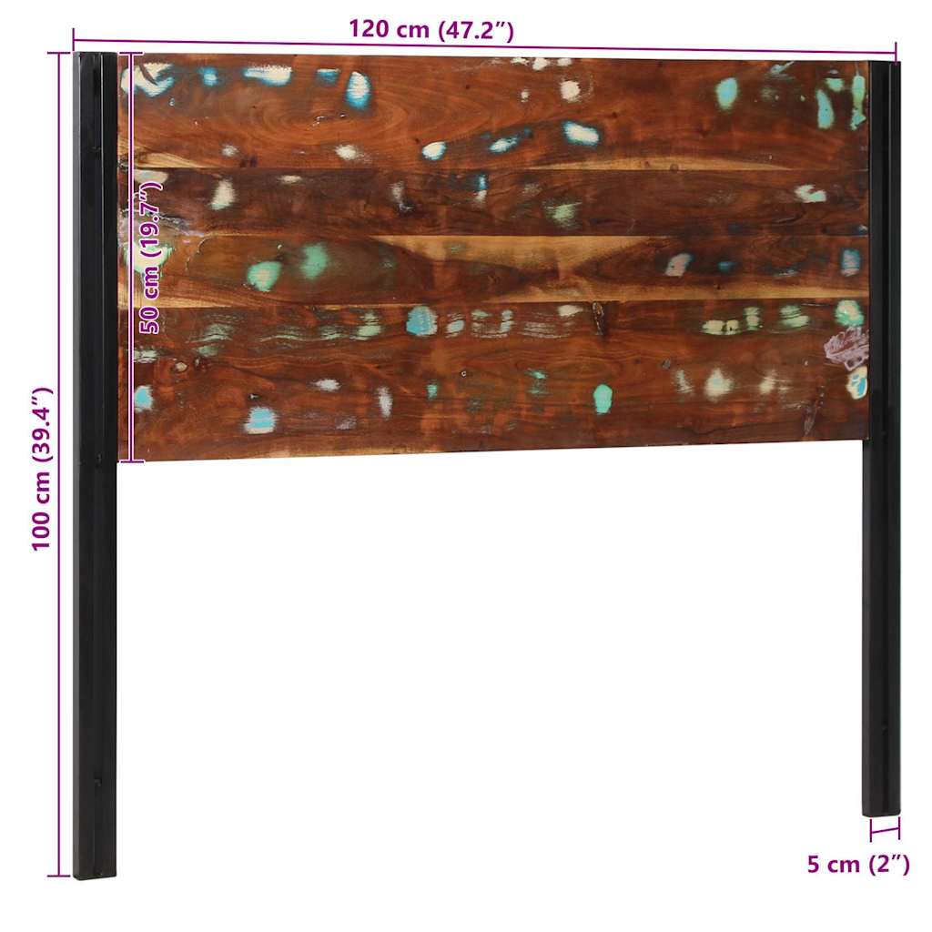 Hoofdeinde 120 cm massief gerecycled en ijzer is nu te koop bij PeponiXL, paradijselijk wonen!