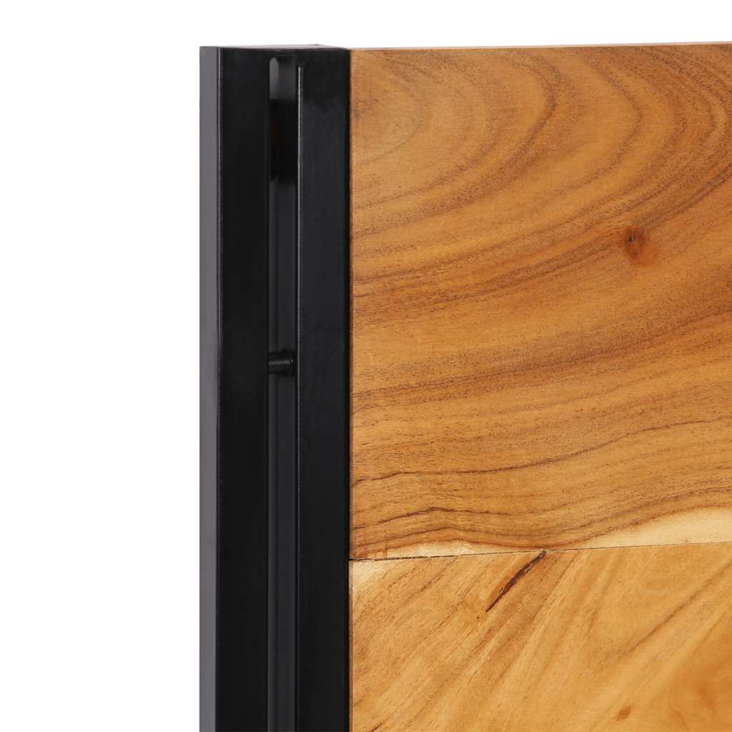 Hoofdeinde 120 cm massief hout acacia en ijzer is nu te koop bij PeponiXL, paradijselijk wonen!