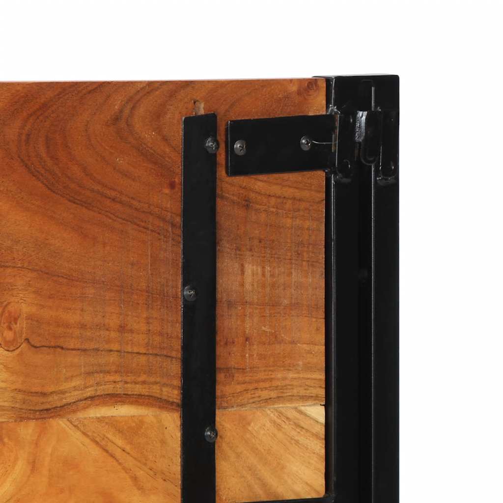 Hoofdeinde 120 cm massief hout acacia en ijzer is nu te koop bij PeponiXL, paradijselijk wonen!