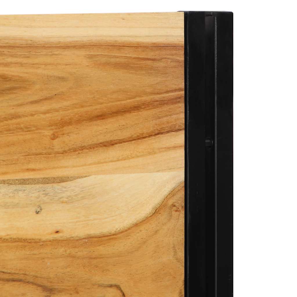 Hoofdeinde 180 cm massief hout acaciahout en ijzer is nu te koop bij PeponiXL, paradijselijk wonen!