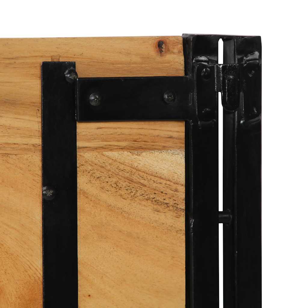 Hoofdeinde 180 cm massief hout acaciahout en ijzer is nu te koop bij PeponiXL, paradijselijk wonen!