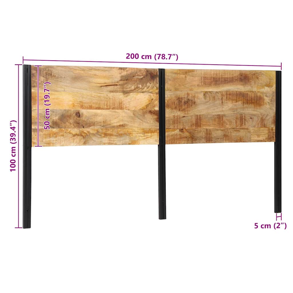 Hoofdeinde 200 cm massief hout mango en ijzer is nu te koop bij PeponiXL, paradijselijk wonen!