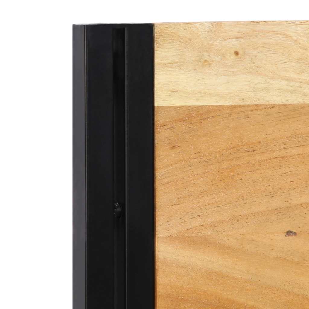 Hoofdeinde 200 cm massief acaciahout en ijzer is nu te koop bij PeponiXL, paradijselijk wonen!