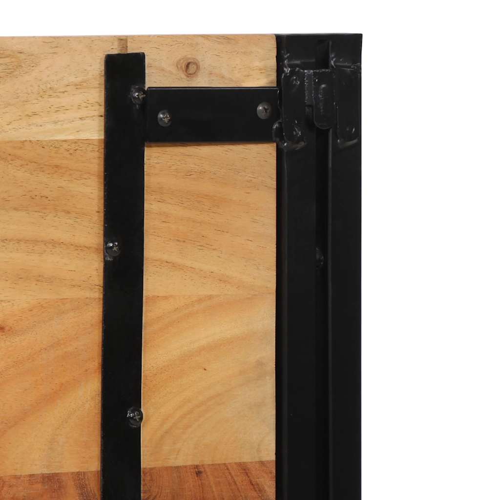 Hoofdeinde 200 cm massief acaciahout en ijzer is nu te koop bij PeponiXL, paradijselijk wonen!