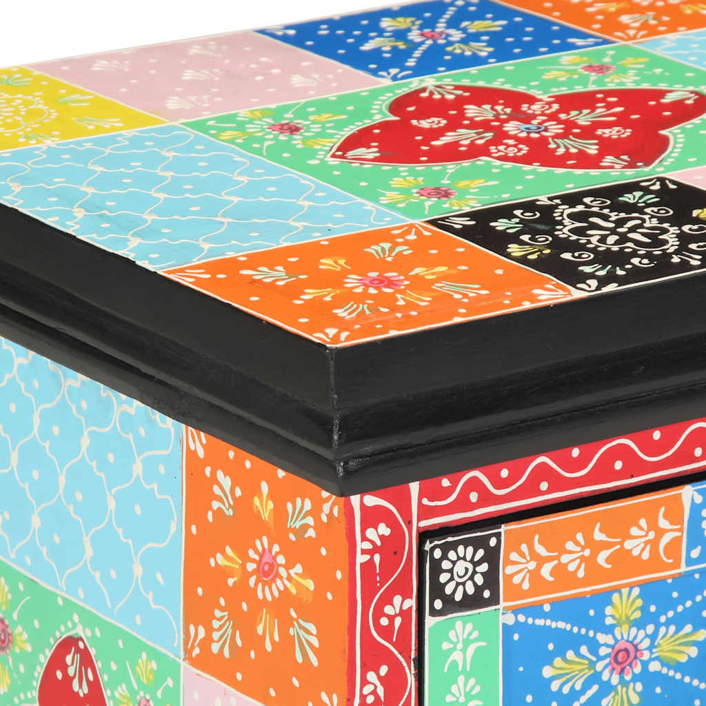 Nachtkastje Multikleur 40 x 35 x 45 cm Massief Mango Hout is nu te koop bij PeponiXL, paradijselijk wonen!