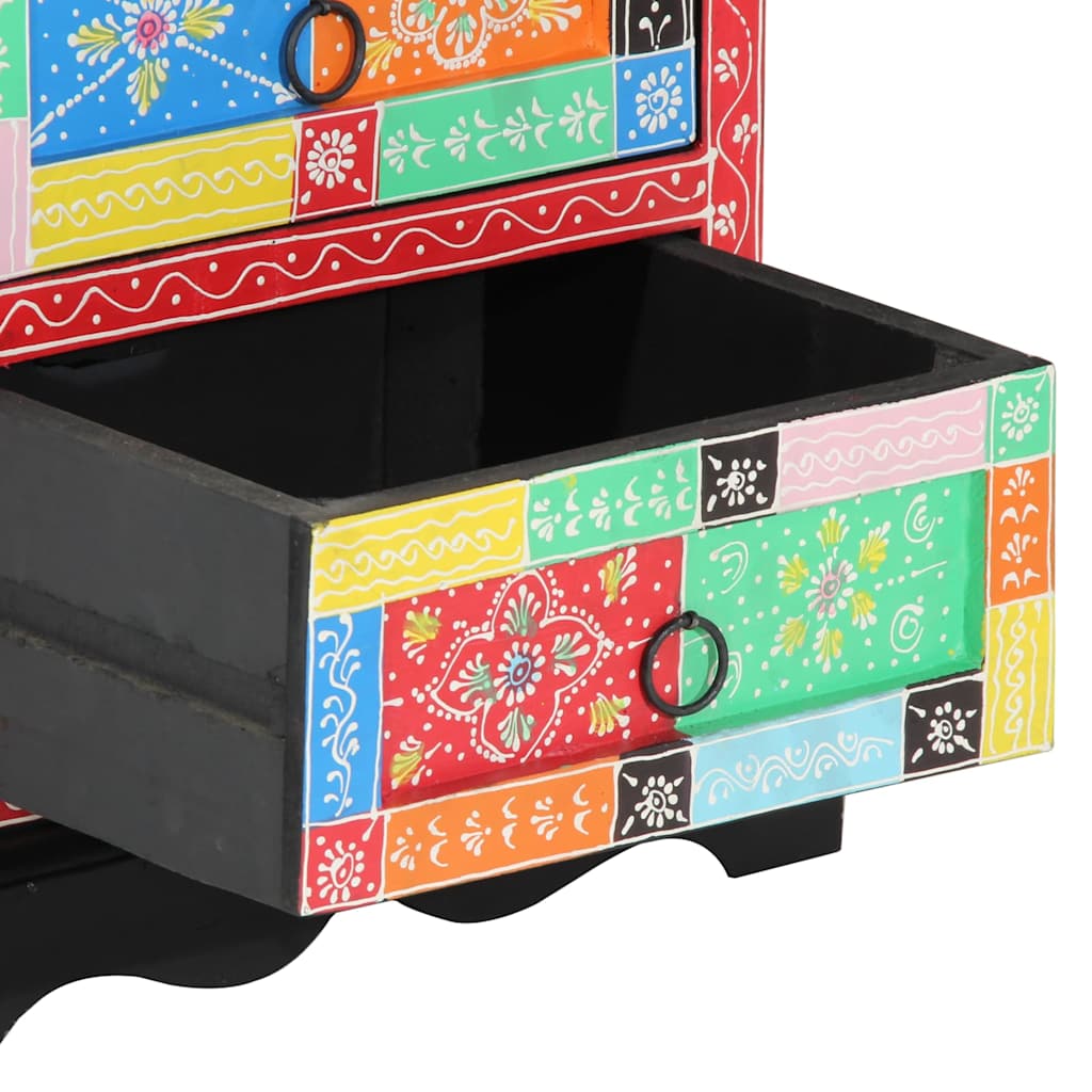 Nachtkastje Multikleur 40 x 35 x 45 cm Massief Mango Hout is nu te koop bij PeponiXL, paradijselijk wonen!