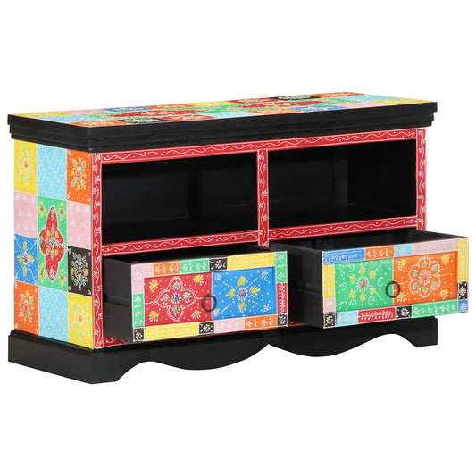 TV-kast met lade Multikleur 80 x 35 x 50 cm Massief Mango Hout is nu te koop bij PeponiXL, paradijselijk wonen!