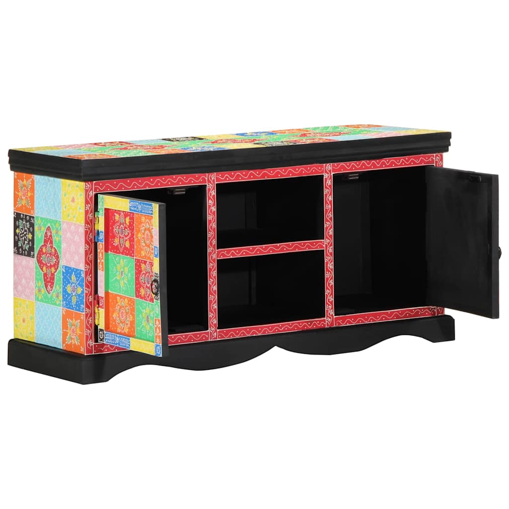 TV-kast Multikleur 100 x 35 x 50 cm Massief Mango Hout is nu te koop bij PeponiXL, paradijselijk wonen!