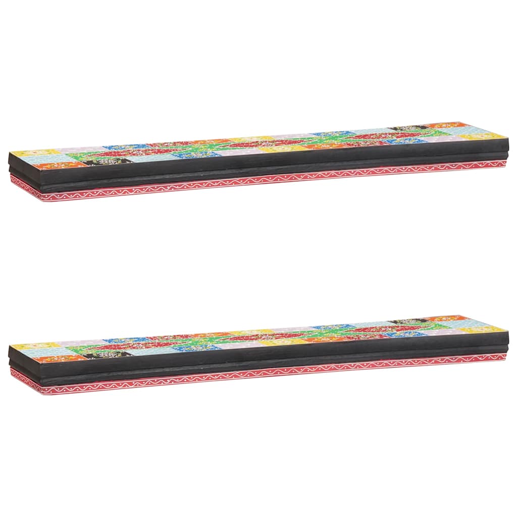 Wandschappen Multikleur 100 x 20 x 6 cm Massief Mango Hout is nu te koop bij PeponiXL, paradijselijk wonen!