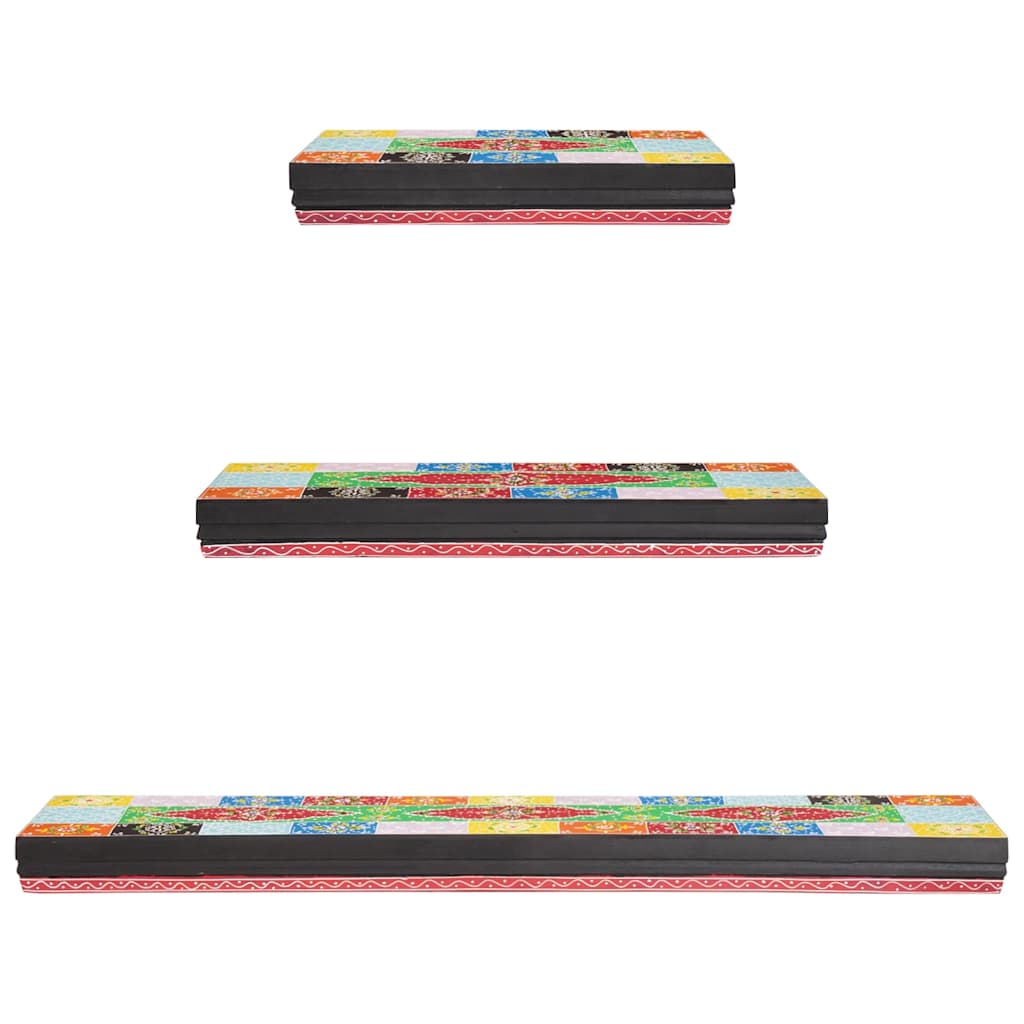 Wandschappen Wandgemonteerd 3 pcs Multikleur 100 x 20 x 6 cm is nu te koop bij PeponiXL, paradijselijk wonen!