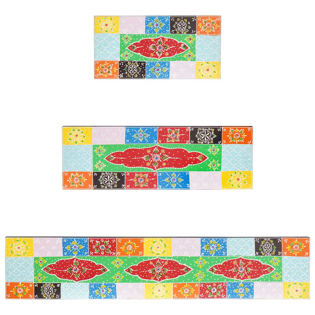 Wandschappen Wandgemonteerd 3 pcs Multikleur 100 x 20 x 6 cm is nu te koop bij PeponiXL, paradijselijk wonen!