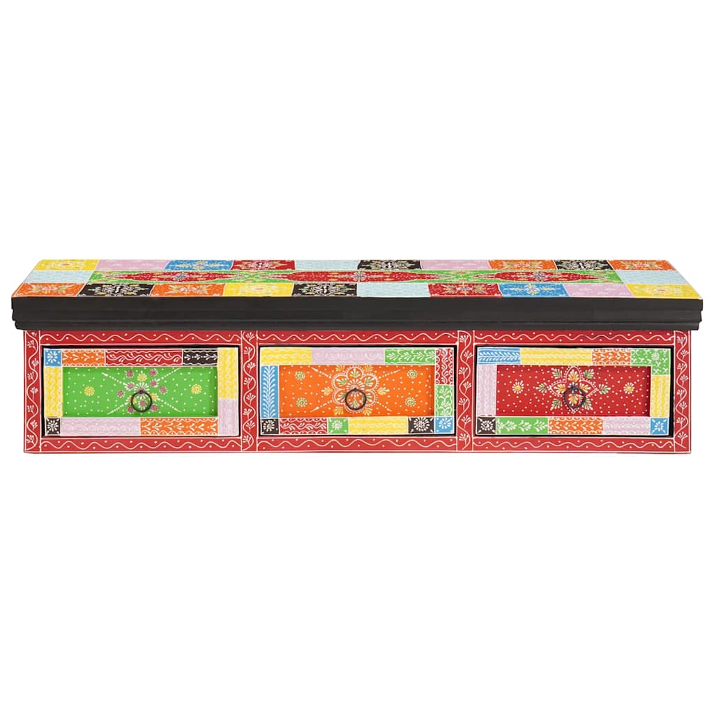 TV-kast met lade Multikleur 100 x 30 x 24 cm Massief mangohout is nu te koop bij PeponiXL, paradijselijk wonen!