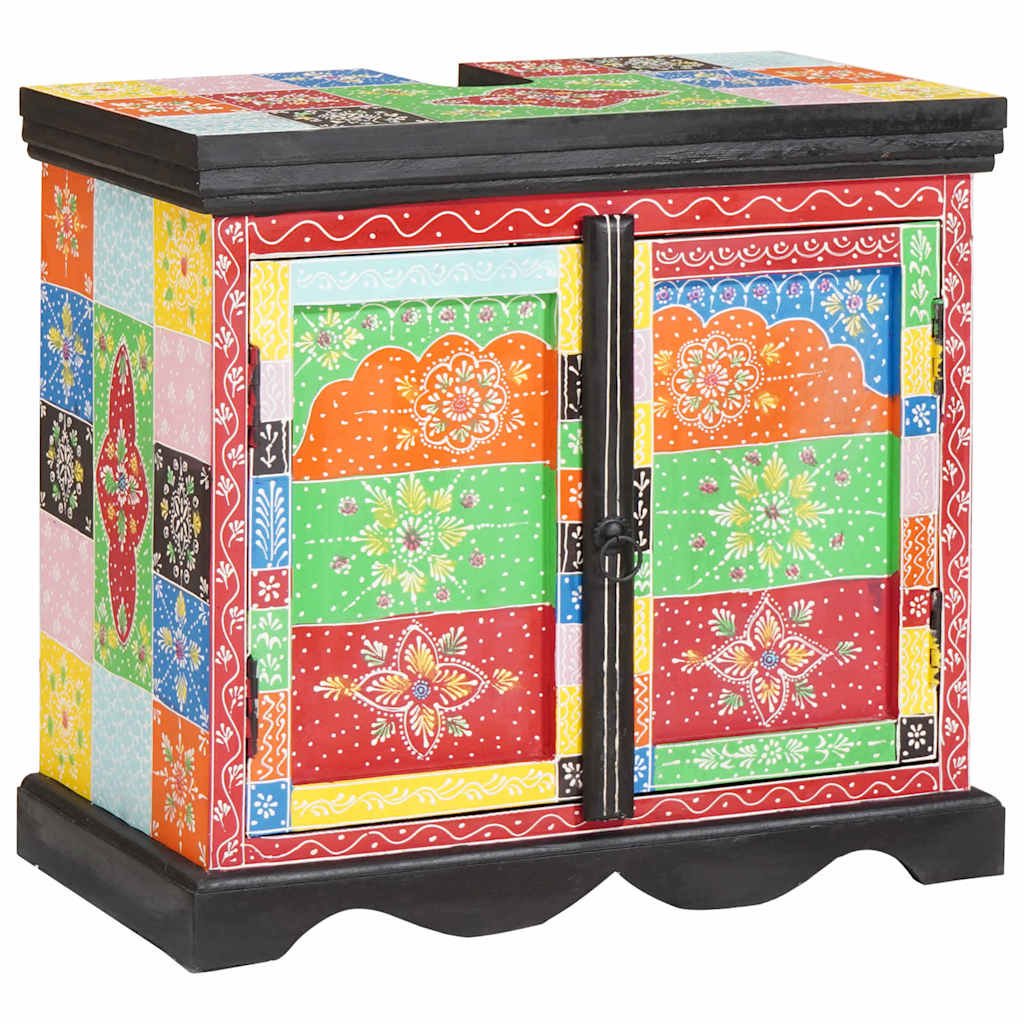 Wastafelkast Bruin 60 x 35 x 55 cm Massief Mango Hout is nu te koop bij PeponiXL, paradijselijk wonen!