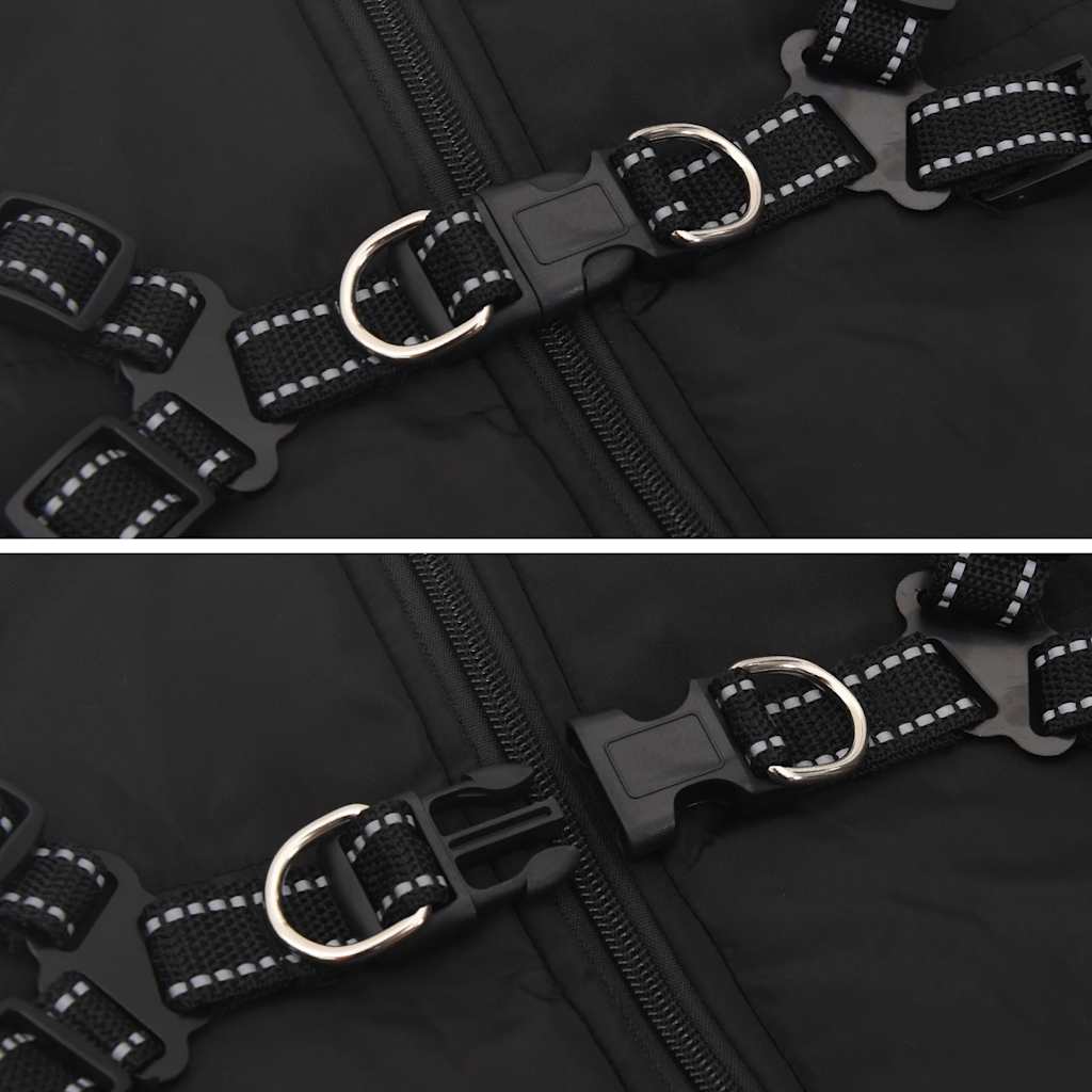 Hondenjas met harnas waterdicht reflecterend zwart L48 is nu te koop bij PeponiXL, paradijselijk wonen!