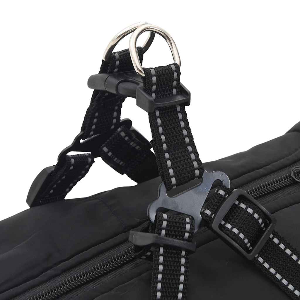 Hondenjas met harnas waterdicht reflecterend zwart L48 is nu te koop bij PeponiXL, paradijselijk wonen!