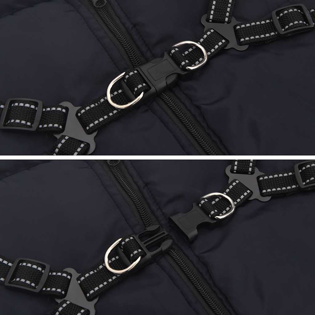 Hondenjas met harnas waterdicht reflecterend marineblauw L44 is nu te koop bij PeponiXL, paradijselijk wonen!