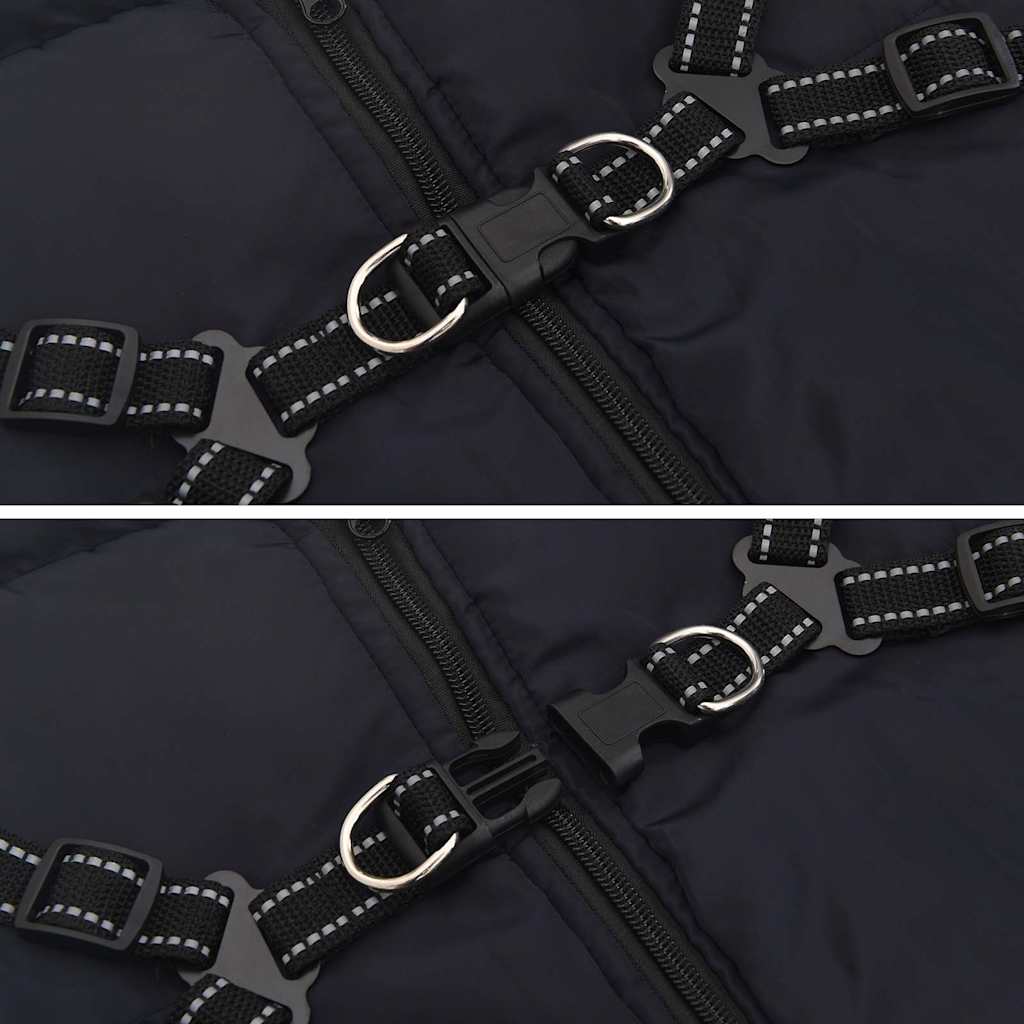 Hondenjas met harnas waterdicht reflecterend marineblauw L48 is nu te koop bij PeponiXL, paradijselijk wonen!