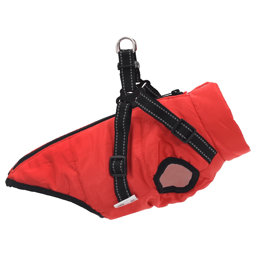 Hondenjas met harnas waterdicht reflecterend rood L28 is nu te koop bij PeponiXL, paradijselijk wonen!