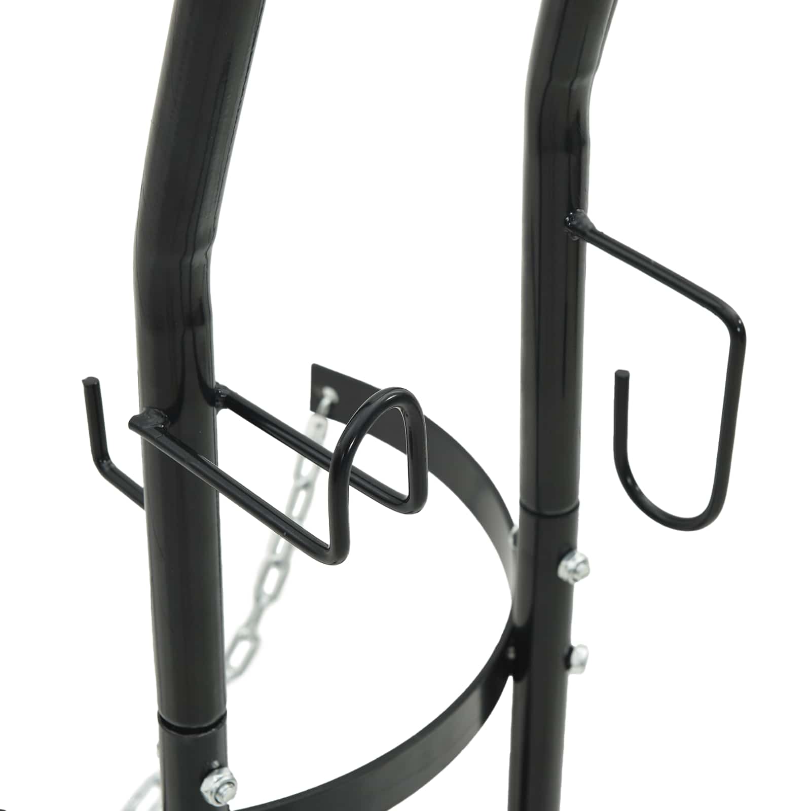 Handtrolley Zwart en Rood 49 x 49 x 101 cm Staal is nu te koop bij PeponiXL, paradijselijk wonen!