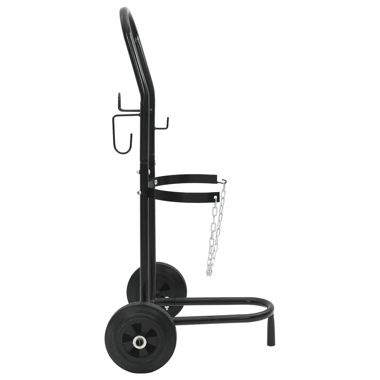 Handtrolley Zwart en Rood 49 x 49 x 101 cm Staal is nu te koop bij PeponiXL, paradijselijk wonen!