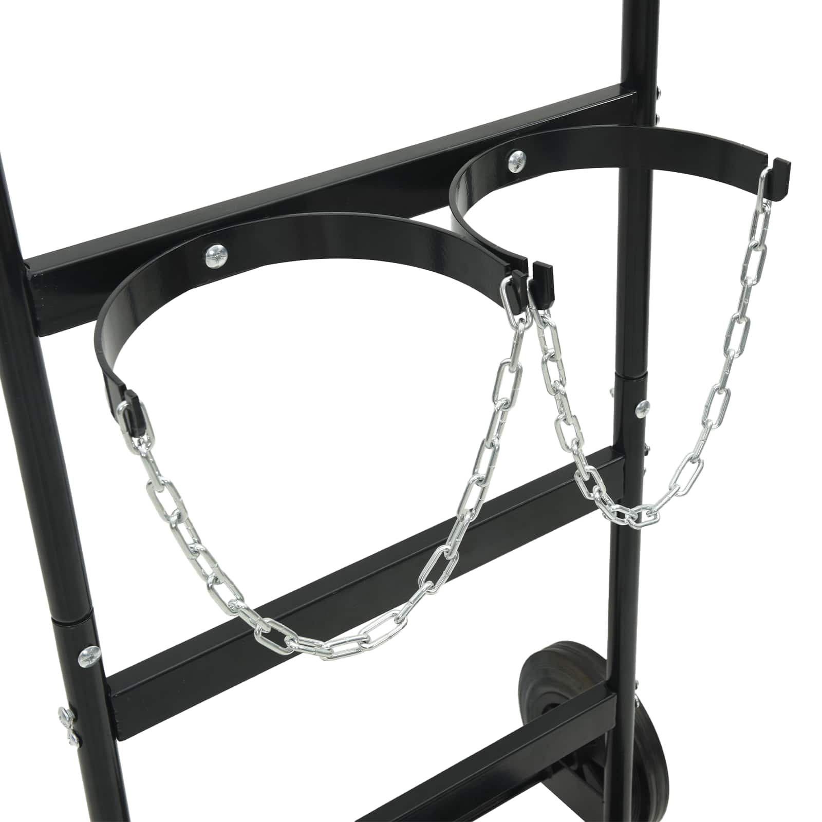 Handtrolley Zwart en Rood 63 x 43,5 x 110 cm Staal is nu te koop bij PeponiXL, paradijselijk wonen!