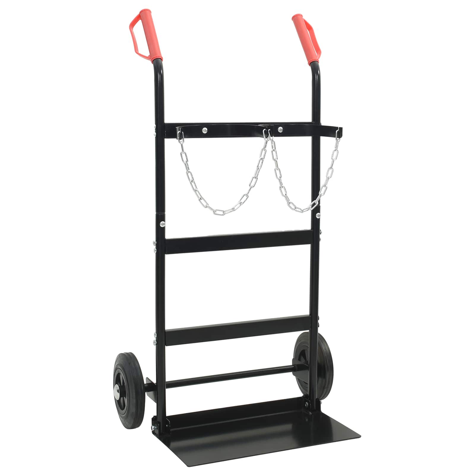 Handtrolley Zwart en Rood 63 x 43,5 x 110 cm Staal is nu te koop bij PeponiXL, paradijselijk wonen!