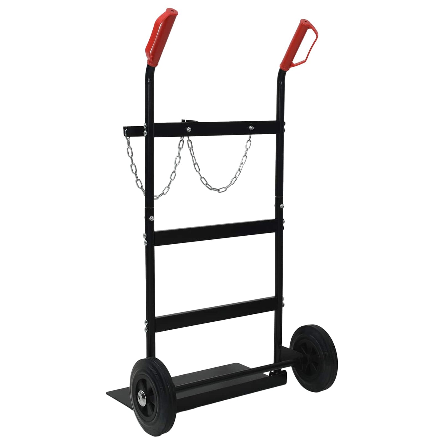 Handtrolley Zwart en Rood 63 x 43,5 x 110 cm Staal is nu te koop bij PeponiXL, paradijselijk wonen!
