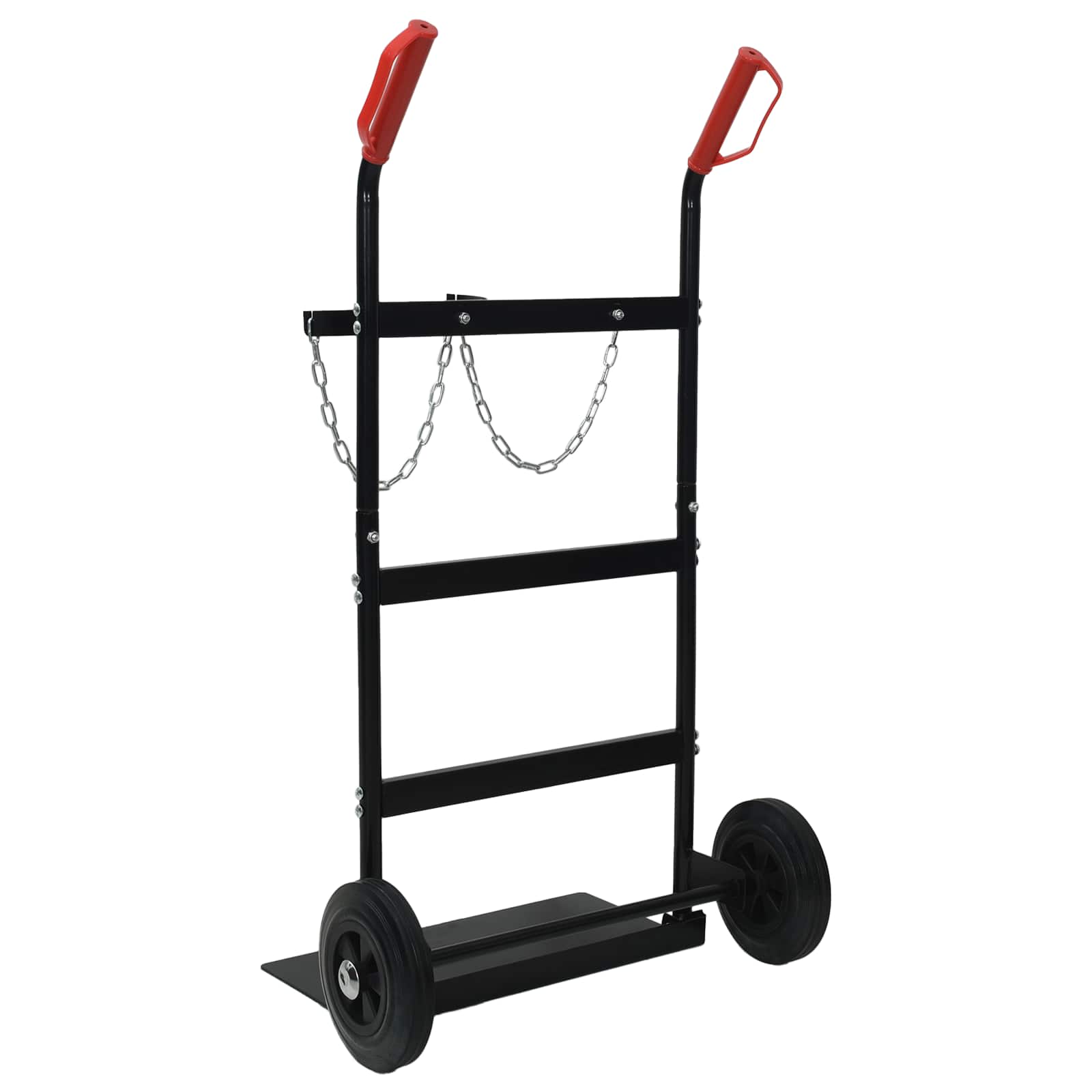 Handtrolley Zwart en Rood 63 x 43,5 x 110 cm Staal is nu te koop bij PeponiXL, paradijselijk wonen!