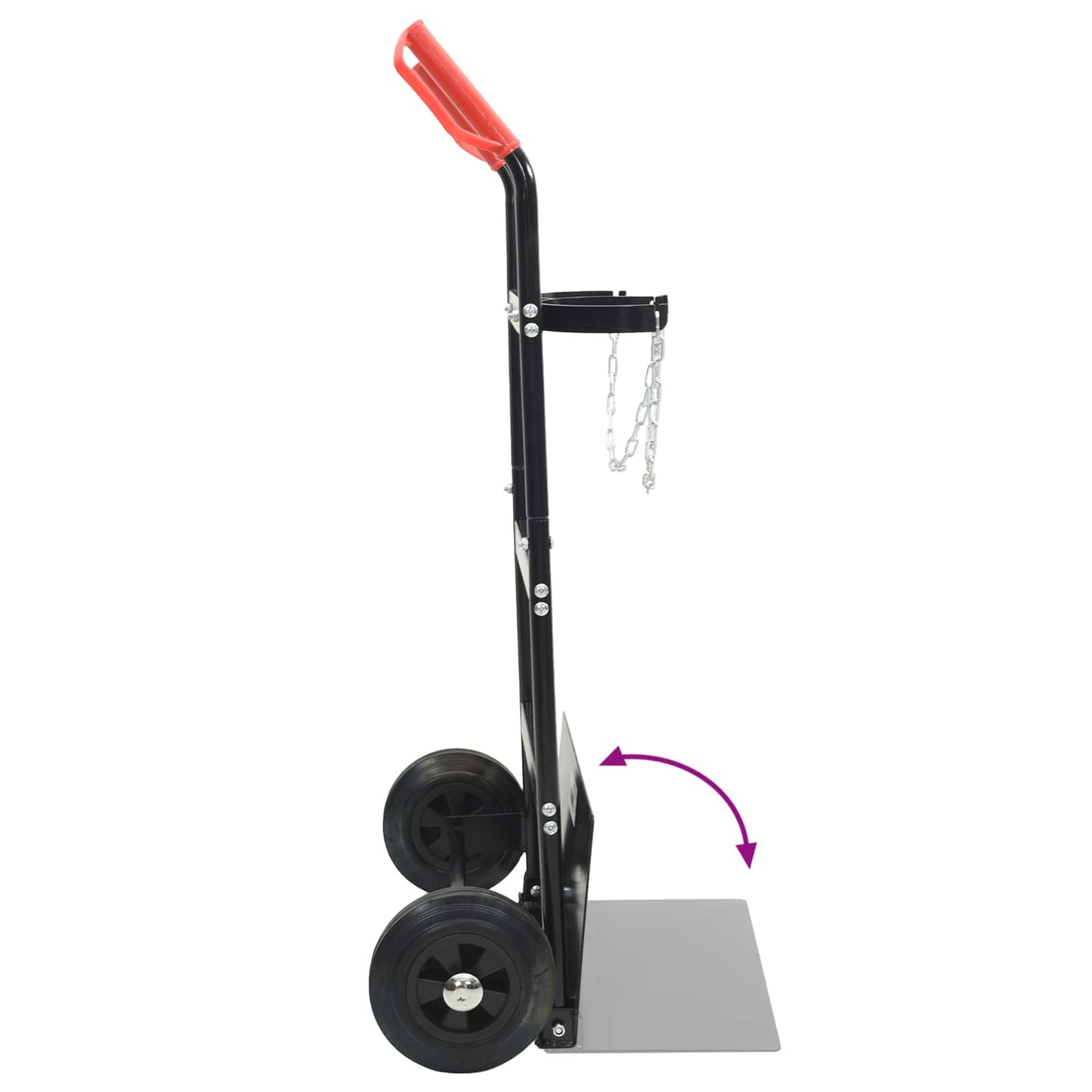 Handtrolley Zwart en Rood 63 x 43,5 x 110 cm Staal is nu te koop bij PeponiXL, paradijselijk wonen!