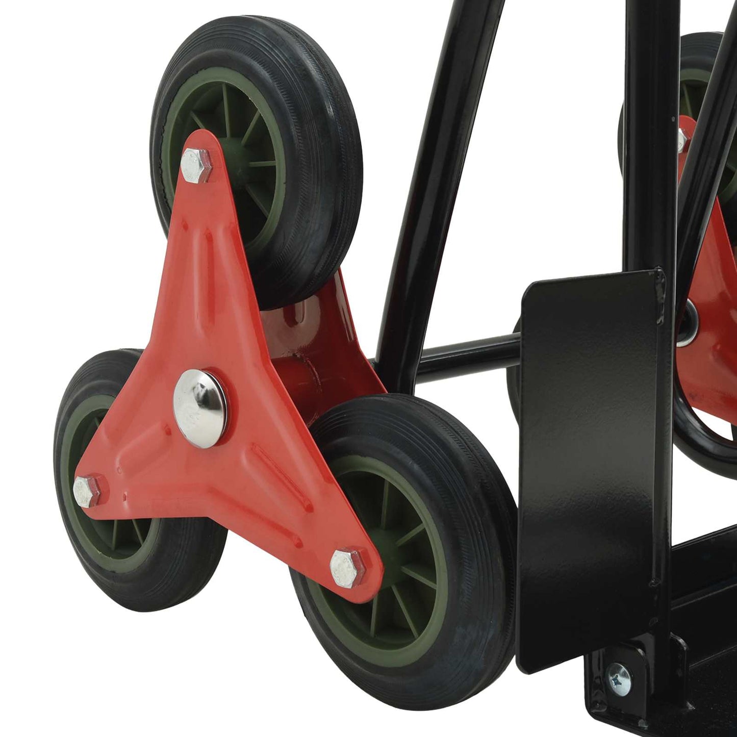 Handtrolley Zwart en Rood 64,5 x 49,5 x 114 cm Staal is nu te koop bij PeponiXL, paradijselijk wonen!