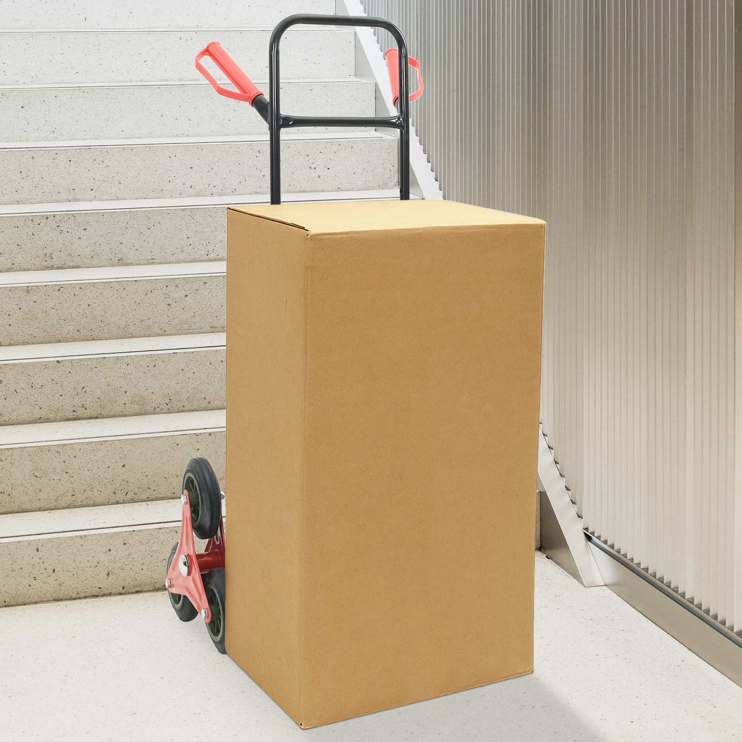 Handtrolley Zwart en Rood 64,5 x 49,5 x 114 cm Staal is nu te koop bij PeponiXL, paradijselijk wonen!