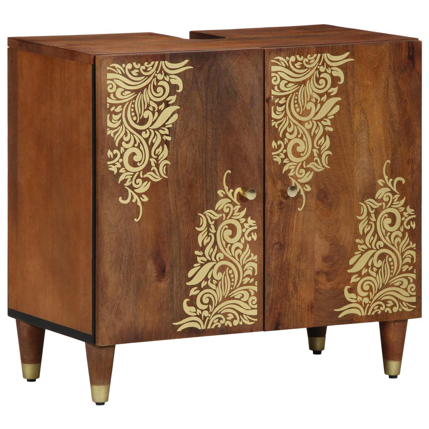 Badkamerkastenset met lade 3 pcs Honingbruin Massief Mango Hout is nu te koop bij PeponiXL, paradijselijk wonen!