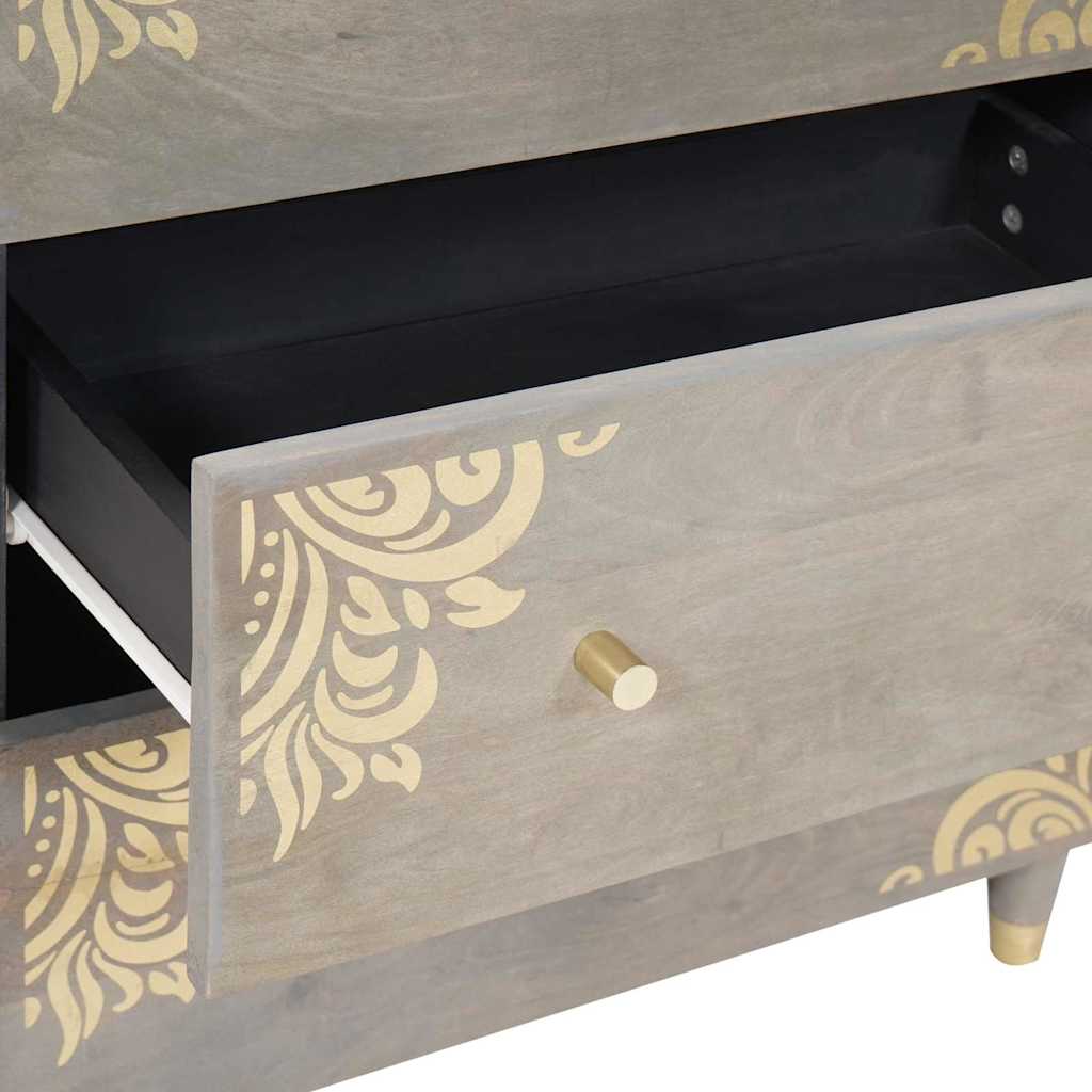 Dressoir 2 pcs Grijs 60 x 33 x 75 cm Massief Mango Hout is nu te koop bij PeponiXL, paradijselijk wonen!