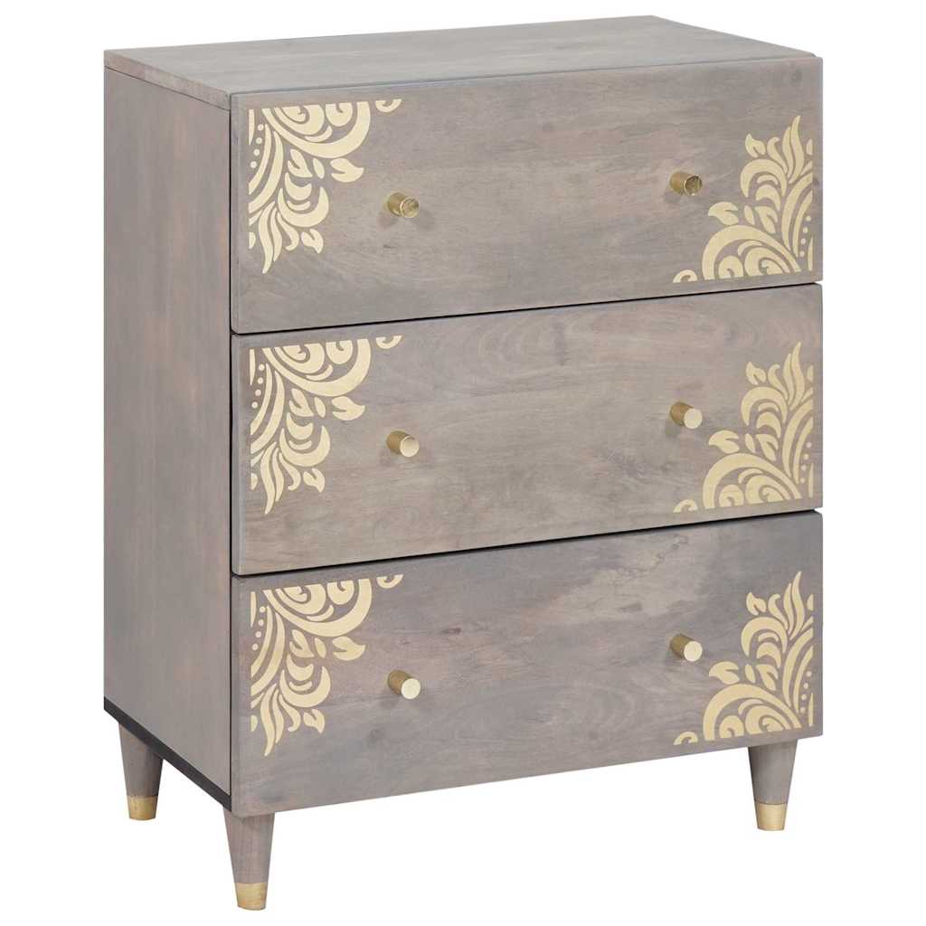 Dressoir 2 pcs Grijs 60 x 33 x 75 cm Massief Mango Hout is nu te koop bij PeponiXL, paradijselijk wonen!