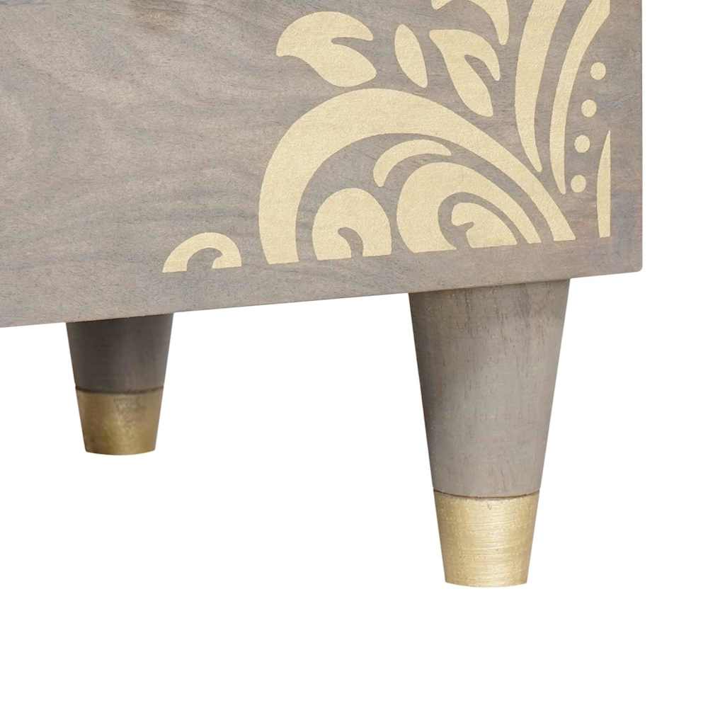 Badkamerkastenset met lade 3 pcs Grijs en Goud 180 x 33 x 75 cm is nu te koop bij PeponiXL, paradijselijk wonen!