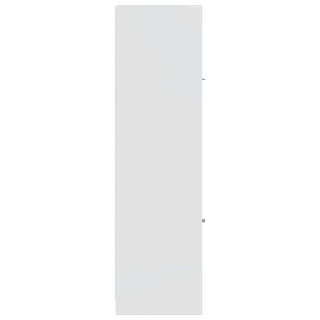 Apothekerskast 30x41x144,5 cm bewerkt hout hoogglans wit is nu te koop bij PeponiXL, paradijselijk wonen!