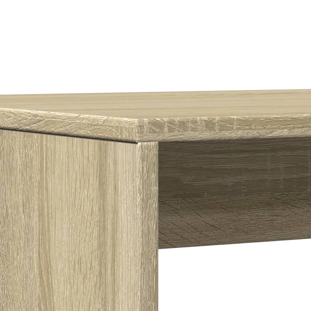 3-delige Eettafel en bankenset bewerkt hout sonoma eikenkleurig is nu te koop bij PeponiXL, paradijselijk wonen!