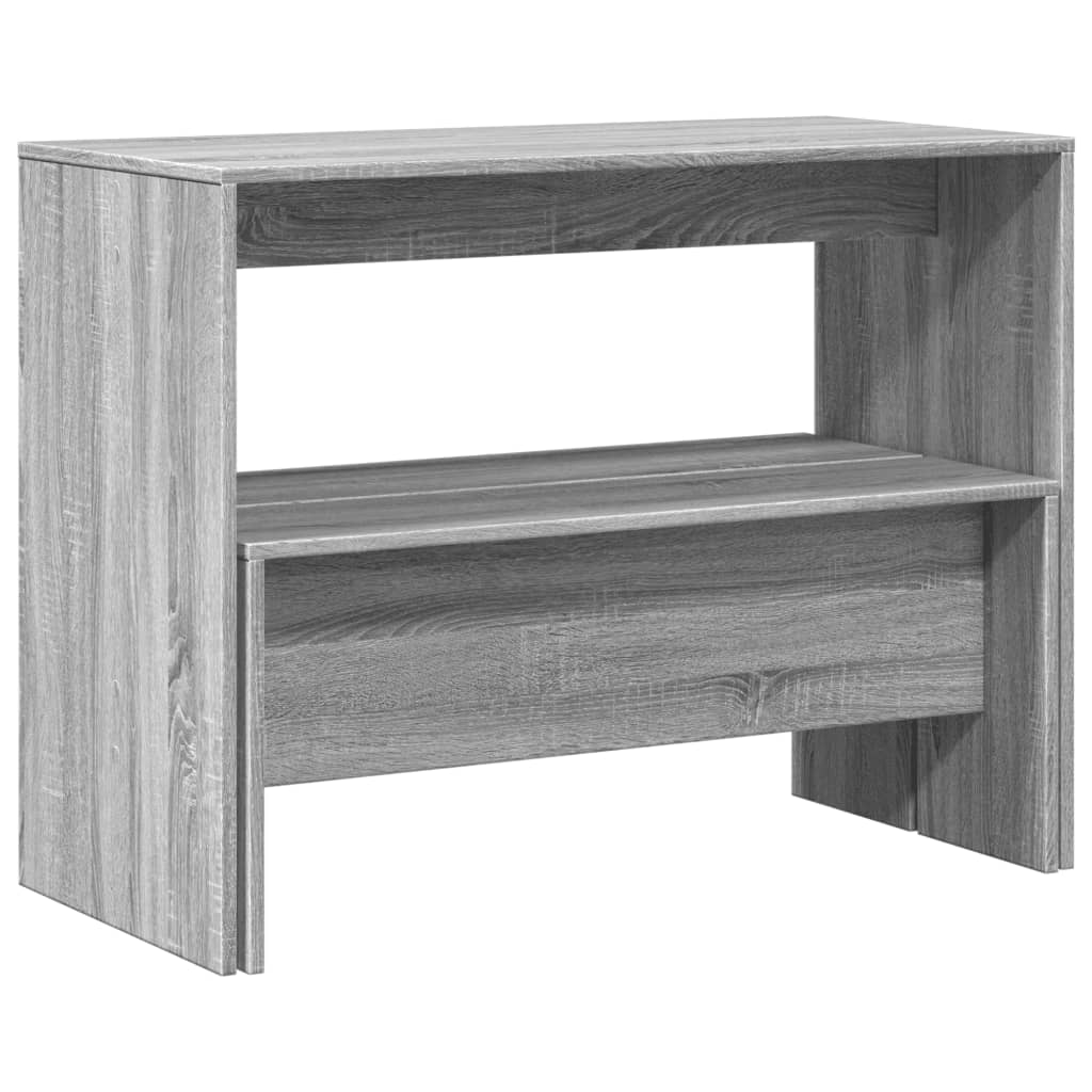 3-delige Eettafel en bankenset bewerkt hout grijs sonoma eiken is nu te koop bij PeponiXL, paradijselijk wonen!
