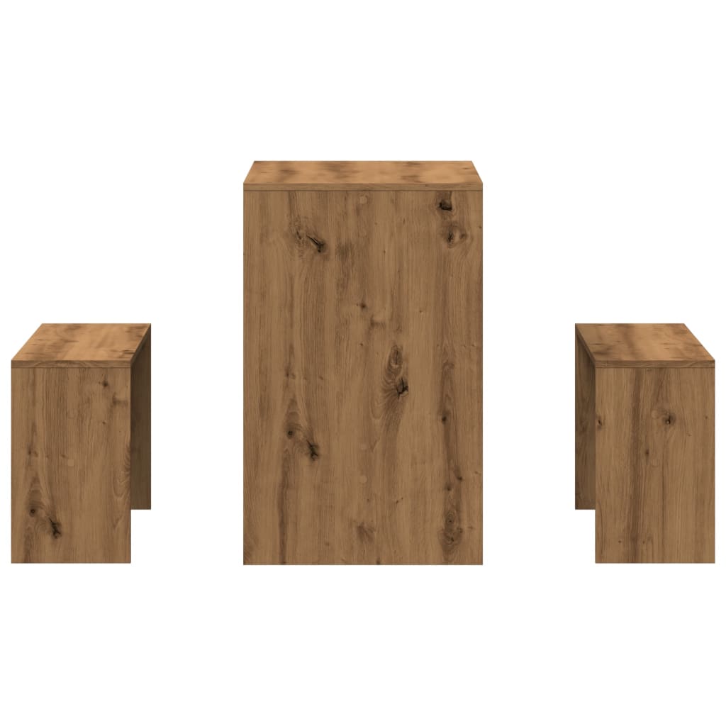 3-delige Eettafel en bankenset bewerkt hout artisanaal eiken is nu te koop bij PeponiXL, paradijselijk wonen!