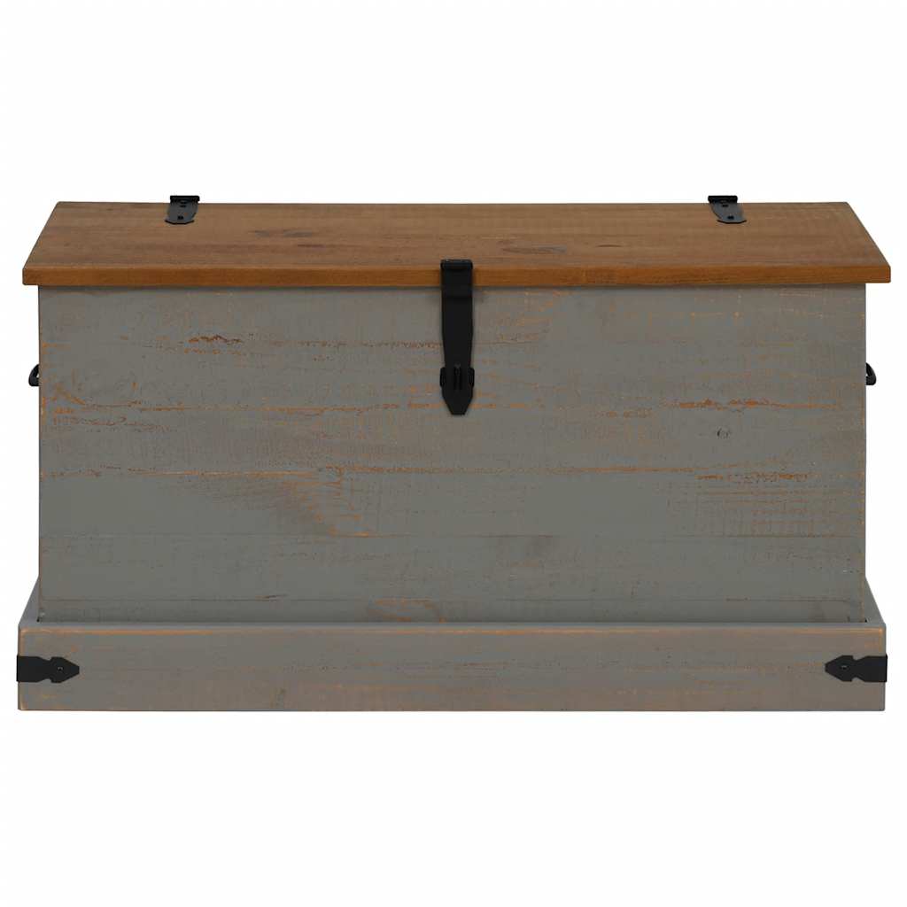 Opbergkist HALDEN grijs 91x48x47 cm massief grenenhout is nu te koop bij PeponiXL, paradijselijk wonen!