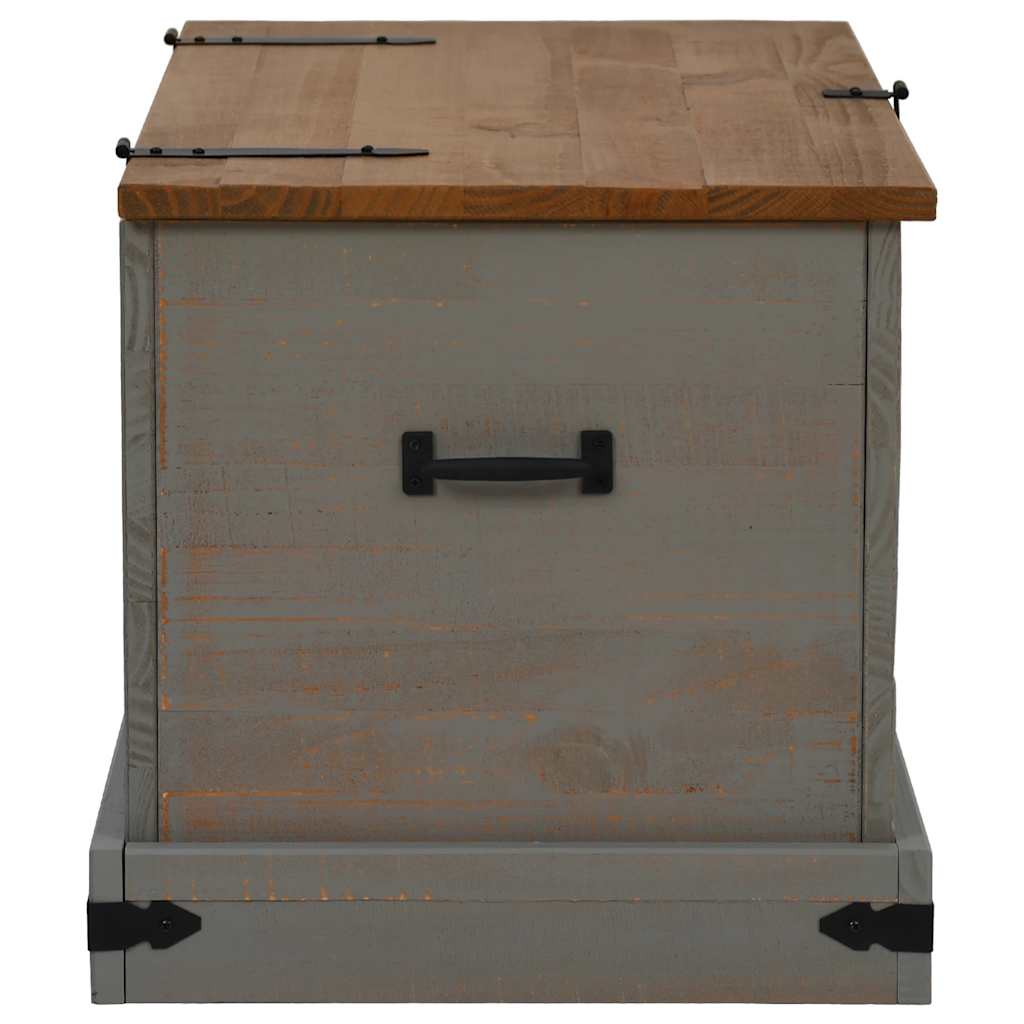Opbergkist HALDEN grijs 91x48x47 cm massief grenenhout is nu te koop bij PeponiXL, paradijselijk wonen!