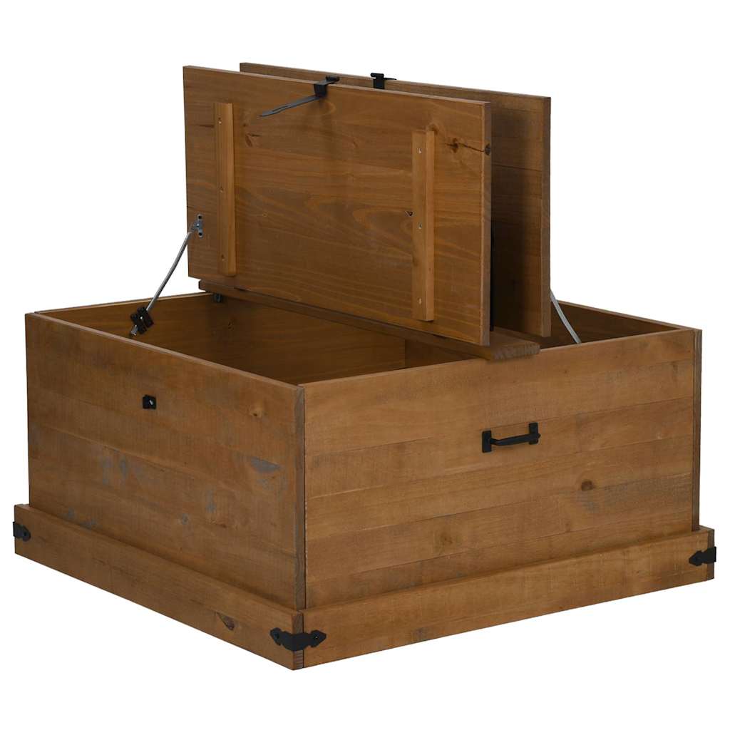 Opbergkist HALDEN 91x91x47 cm massief grenenhout is nu te koop bij PeponiXL, paradijselijk wonen!