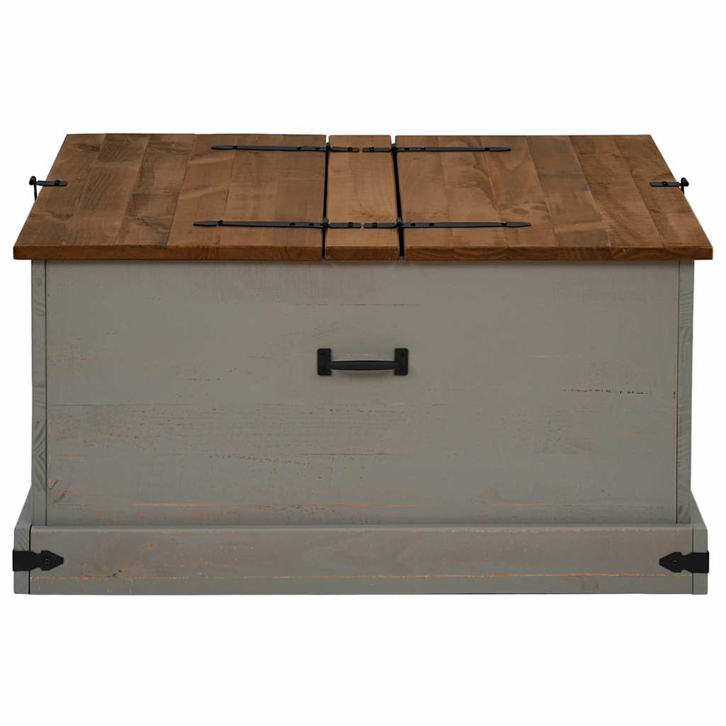 Opbergkist HALDEN grijs 91x91x47 cm massief grenenhout is nu te koop bij PeponiXL, paradijselijk wonen!