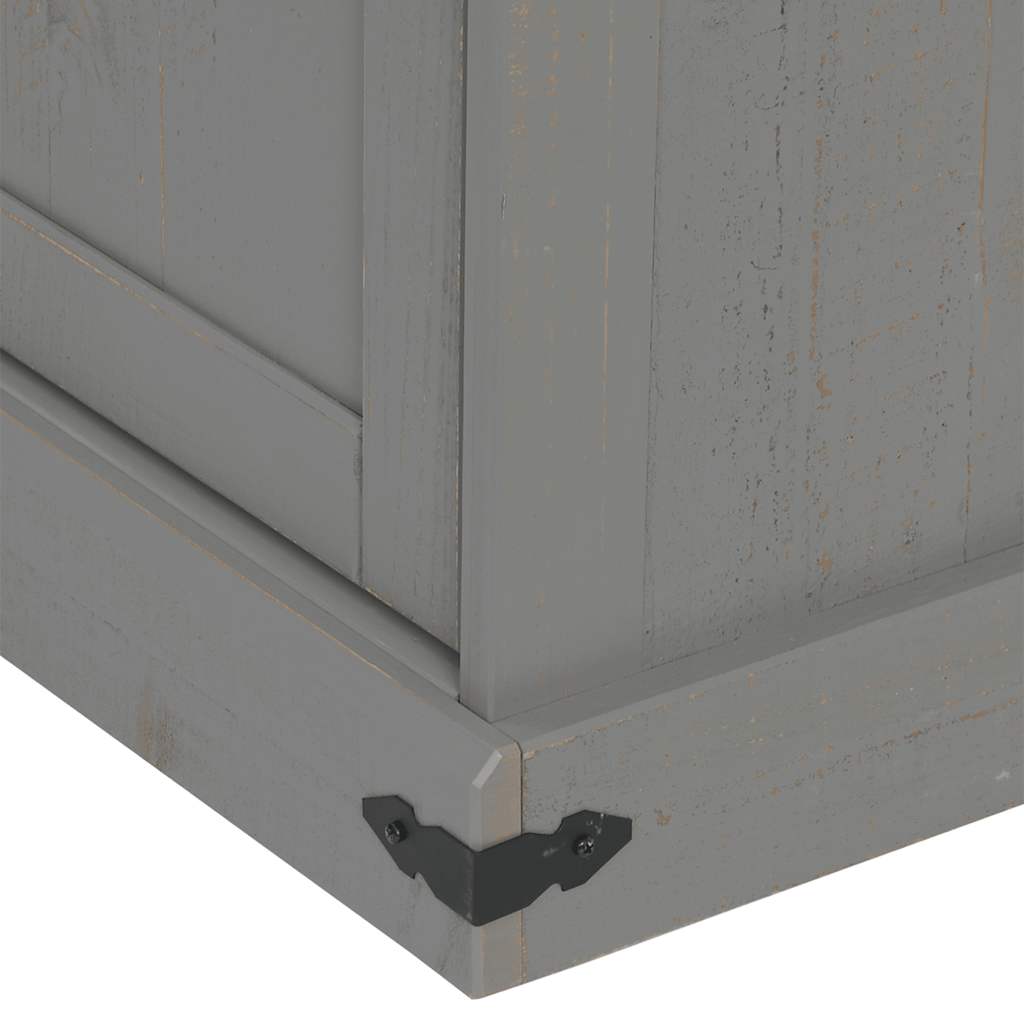 Tv-meubel HALDEN 2 schuifdeuren 150x40x60 cm massief hout grijs is nu te koop bij PeponiXL, paradijselijk wonen!