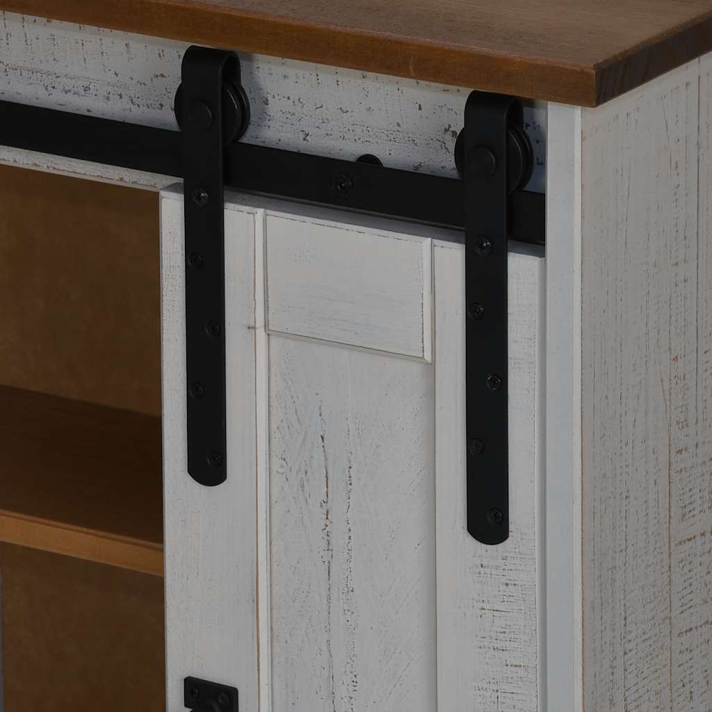 Bovenkast HALDEN met schuifdeur 49x22,5x70 cm grenenhout wit is nu te koop bij PeponiXL, paradijselijk wonen!